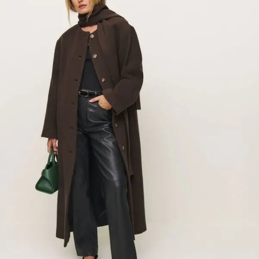Reformation Asher Coat - Brown